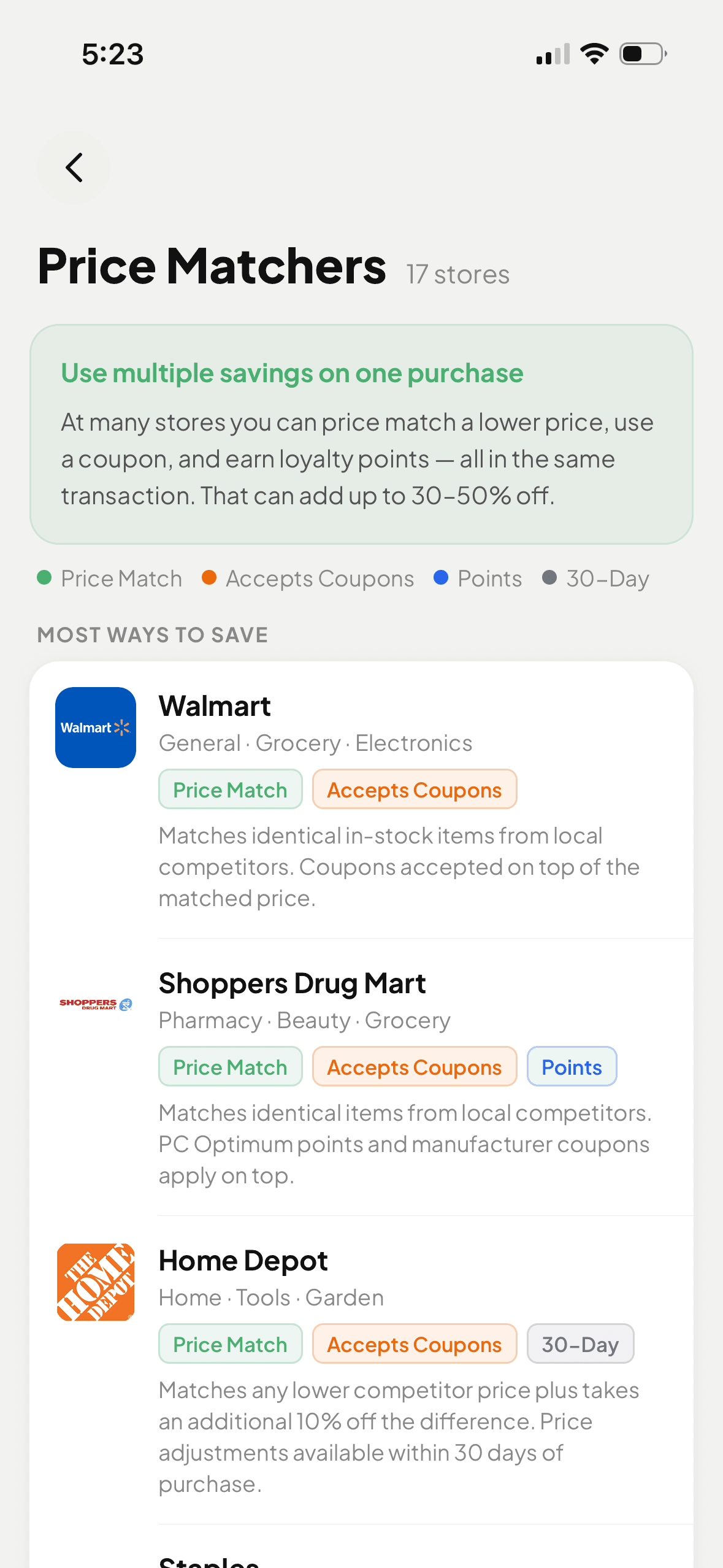 Price-match partners near you